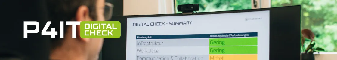 Bildschirm mit einer Passion4IT Digital Check Summary